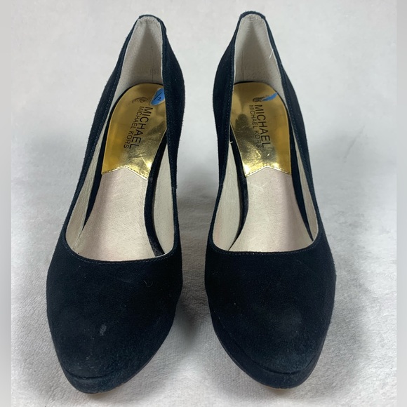 Michael Kors Women’s MK Suede High Heel Almond Toe Pump Sz 7.5M - Picture 4 of 10